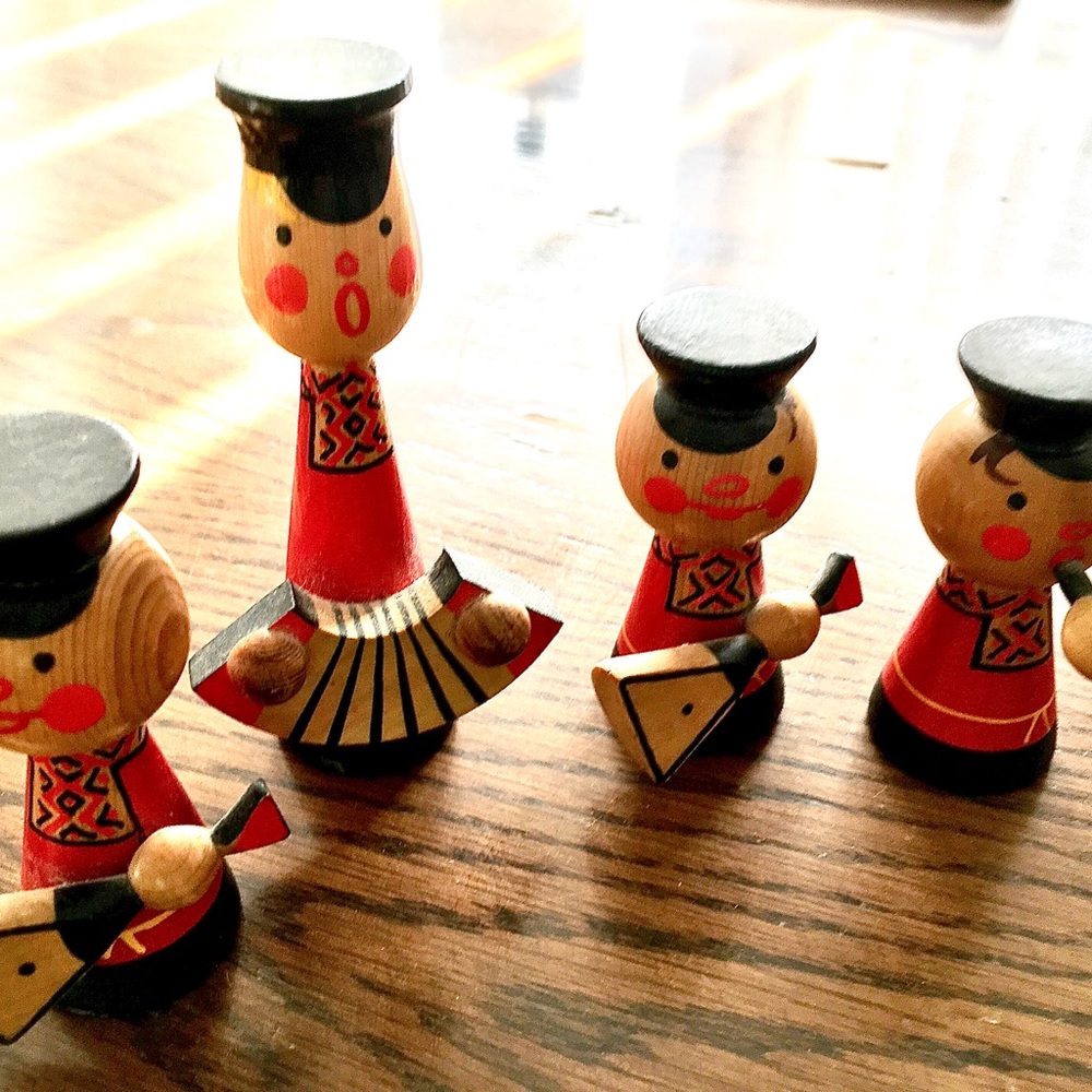 USSR Wooden Musical Figures.